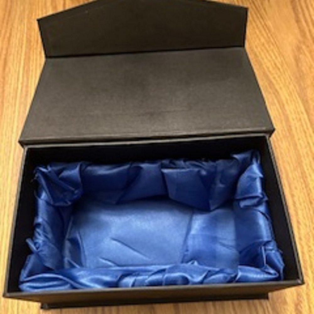 Gift Box Black Exterior & Blue Interior 7"L x 3 1/4"H x 4"W for the Perfect Gift